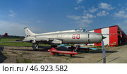 Советский истребитель-бомбардировщик СУ-17. АвиаПарк Орешково, Воротынск (2024 год). Редакционное фото, фотограф Василий Мальцев / Фотобанк Лори