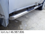 Protection of vehicle thresholds. Off-road tuning. Protection for the SUV. Стоковое фото, фотограф Александр Поташев / Фотобанк Лори