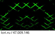Abstract neon grid field with black spreading ring looking like pulsation. Стоковая иллюстрация, иллюстратор David Kashakhi / Фотобанк Лори