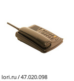 A Classic Cordless Telephone featuring a convenient Keypad for easy dialing and calling. Стоковое фото, фотограф David Kashakhi / Фотобанк Лори