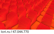Abstract animation of multicolored cubic surface in motion. Стоковая иллюстрация, иллюстратор David Kashakhi / Фотобанк Лори