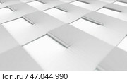Abstract animation of monochrome motionless cubic surface. Стоковая иллюстрация, иллюстратор David Kashakhi / Фотобанк Лори