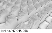 Abstract animation of monochrome motionless cubic surface. Стоковая иллюстрация, иллюстратор David Kashakhi / Фотобанк Лори