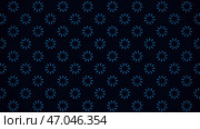 Abstract background animation with circles rotating at pace resembling gears. Стоковая иллюстрация, иллюстратор David Kashakhi / Фотобанк Лори