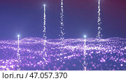 Purple background.Motion.Little sparkles shimmer and scatter in different directions on the footage in abstraction. Стоковое фото, фотограф David Kashakhi / Фотобанк Лори