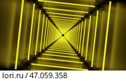 Consecrated square tunnel rotates with hypnotic effect. Стоковая иллюстрация, иллюстратор David Kashakhi / Фотобанк Лори