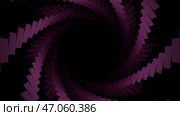 Large corridors with tints of green and purple colors in abstraction that continuously moves forward. Стоковая иллюстрация, иллюстратор David Kashakhi / Фотобанк Лори