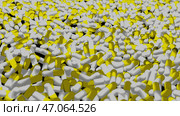 Pharmaceutical, medical capsules on a black background. Стоковое фото, фотограф David Kashakhi / Фотобанк Лори
