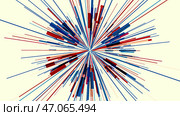 Motion.Multi-colored lines of different sizes in the animation rotating clockwise. Стоковая иллюстрация, иллюстратор David Kashakhi / Фотобанк Лори