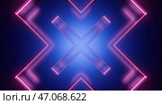 Design.A bright abstraction with purple moving parts in animation that diverge in different directions. Стоковая иллюстрация, иллюстратор David Kashakhi / Фотобанк Лори