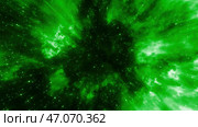 Stream of bright particles and flickering glow of plasma energy. Стоковая иллюстрация, иллюстратор David Kashakhi / Фотобанк Лори