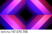Design.A bright abstraction with purple moving parts in animation that diverge in different directions. Стоковая иллюстрация, иллюстратор David Kashakhi / Фотобанк Лори