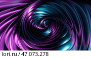 Minimal thin fluorescent spiral in infinite rotation. Стоковая иллюстрация, иллюстратор David Kashakhi / Фотобанк Лори