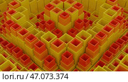 Wiggling abstract columns in up and down motion. Стоковая иллюстрация, иллюстратор David Kashakhi / Фотобанк Лори