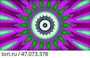 Cartoon animation with kaleidoscopic shapes of sun. Стоковая иллюстрация, иллюстратор David Kashakhi / Фотобанк Лори