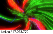Bright colors and forms move and undulate on screen. Стоковая иллюстрация, иллюстратор David Kashakhi / Фотобанк Лори