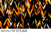 Pattern with moving wavy stripes and triangular angles. Стоковая иллюстрация, иллюстратор David Kashakhi / Фотобанк Лори