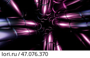 Abstract curved metal thick lines of ultraviolet color. Стоковое фото, фотограф David Kashakhi / Фотобанк Лори