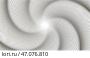Spinning spiral with distorted waves of narrow lines. Стоковая иллюстрация, иллюстратор David Kashakhi / Фотобанк Лори