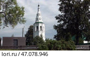 Старинная русская деревня Кидекша. Православная церковь Бориса и Глеба. Июль. Ancient Russian village Kideksha. Orthodox Church of Boris and Gleb. July. Стоковое видео, видеограф Горшков Александр / Фотобанк Лори