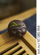 Deliciously crafted Chocolate Piglet Treat beautifully garnished with enticing Rosemary. Стоковое фото, фотограф David Kashakhi / Фотобанк Лори