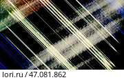Animated background with moving stripes with light effect. Стоковая иллюстрация, иллюстратор David Kashakhi / Фотобанк Лори