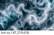 Abstract blue and gold textured background featuring flowing patterns reminiscent of ocean waves and dynamic motion. Абстрактный синий и золотой текстурированный фон с плавными узорами, напоминающими океанские волны и динамичное движение. Стоковое AI-изображение, AI-художник Katsiaryna Repich / Фотобанк Лори