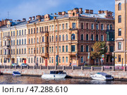 Доходный дом Г.П. Зезерина, река Фонтанка, Санкт-Петербург. Стоковое фото, фотограф Baturina Yuliya / Фотобанк Лори