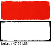 Red stroke of paint brush. Стоковая иллюстрация, иллюстратор Роман Самохин / Фотобанк Лори