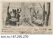 Норд-Ост в Новороссийске 7-9 декабря 1899 г. Дореволюционная открытка. Стоковое фото, фотограф Артёменко Дмитрий Николаевич / Фотобанк Лори