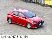 Toyota Agya. Редакционное фото, фотограф Art Konovalov / Фотобанк Лори