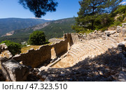 Ruins of an ancient odeon in city of Arycanda. Turkey. Стоковое фото, фотограф Яков Филимонов / Фотобанк Лори