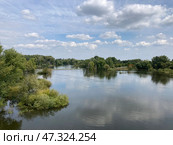 Река Урал в Орске летом (2024 год). Стоковое фото, фотограф Николай Рыбин / Фотобанк Лори