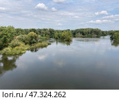 Река Урал в Орске летом (2024 год). Стоковое фото, фотограф Николай Рыбин / Фотобанк Лори