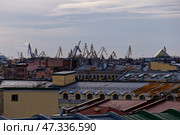 Вид на порт. Санкт-Петербург. Стоковое фото, фотограф Александр Селезнев / Фотобанк Лори