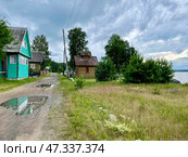 Деревня Алекка в Карелии на берегу озера Сямозеро (2024 год). Стоковое фото, фотограф Ирина Курносова / Фотобанк Лори