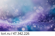 Vibrant bokeh background featuring soft purple and blue hues with sparkling light reflections. Стоковое AI-изображение, AI-художник Сергей Толмачёв / Фотобанк Лори