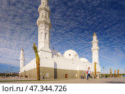Al-Madinah al-Munawwarah, Saudi Arabia - Mar 09 2023, panoramic view mosque Al-Quba, Al-Madinah al-Munawwarah, Saudi Arabia. Редакционное фото, фотограф Сергей Богомяко / Фотобанк Лори