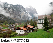 Townscape of Interlaken, Switzerland (2012 год). Редакционное фото, фотограф Александр Карпенко / Фотобанк Лори