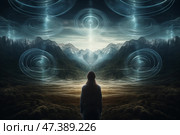 Modern concept of receiving information and sensations. Стоковое AI-изображение, AI-художник Михаил Коханчиков / Фотобанк Лори