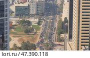 Panorama of street and roads in Dubai. Стоковое видео, видеограф Mikhail Davidovich / Фотобанк Лори