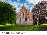 Gross-Legitten Evangelical Lutheran Church in the Turgenevo village, Kaliningrad Region. Стоковое фото, фотограф Константин Тронин / Фотобанк Лори