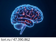 Абстрактное изображение мозга. Стоковое AI-изображение, AI-художник Анна Рогалева / Фотобанк Лори
