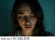 Грустная женщина. Стоковое AI-изображение, AI-художник Анна Рогалева / Фотобанк Лори