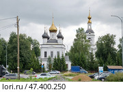 Церковь Вознесения Господня с колокольней в Рыбинске. Ярославская область, Россия (2024 год). Стоковое фото, фотограф Елена Коромыслова / Фотобанк Лори