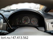 KRASNOYARSK, RUSSIA - February 2, 2025: White Mazda Premacy. Редакционное фото, фотограф Плотников Дмитрий / Фотобанк Лори