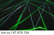 Dark background, laser beams of green light on a black background. Стоковое AI-видео, аниматор Ирина Ручушкина / Фотобанк Лори