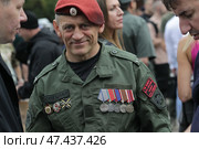 Обладатель крапового берета, офицер запаса Дмитрий Аксёнов (2024 год). Редакционное фото, фотограф Дмитрий Неумоин / Фотобанк Лори