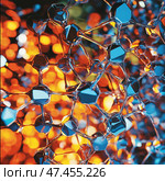 Molecular structures in chemical interactions. Стоковое AI-изображение, AI-художник Михаил Коханчиков / Фотобанк Лори