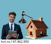 Специалист по продажам недостроенного недвижимого имущества. Стоковое AI-изображение, AI-художник Инна Пецко / Фотобанк Лори